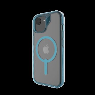 ZAGG Santa Cruz Snap MagSafe iPhone 16e / 15 / 14 / 13 ütésálló kemény hátlap tok - kék/átlátszó