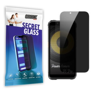 GrizzGlass SecretGlass Ulefone Power Armor 16 Pro betekintésgátló kijelzővédő üvegfólia