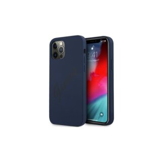 Guess Script Vintage iPhone 12/12 Pro szilikon tok - kék