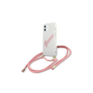 Guess Script Vintage iPhone 12 mini kemény tok - rózsaszín