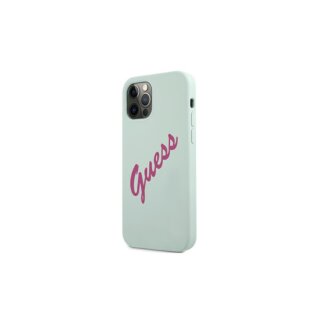 Guess Silicone Vintage iPhone 12/12 Pro szilikon tok - kék