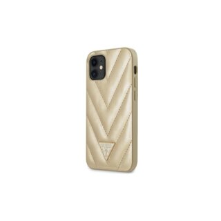 Guess V-Quilted Collection iPhone 12 mini műbőr tok - arany