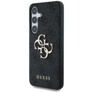 Guess Big 4G Logo Classic Logo Samsung Galaxy S25 bőr hátlap tok - fekete
