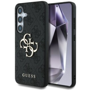 Guess Big 4G Logo Classic Logo Samsung Galaxy S25+ Plus bőr hátlap tok - fekete