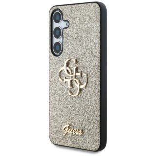 Guess Fixed Glitter Big 4G Metal Logo Samsung Galaxy S25+ Plus bőr hátlap tok - arany