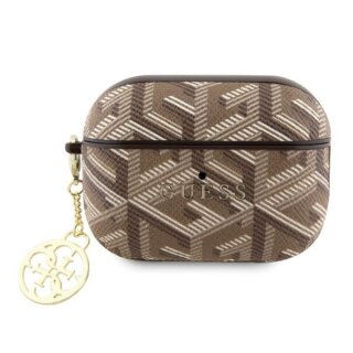 Guess GUAP2PGCE4CW Apple AirPods Pro 2 bőr tok + medál - barna