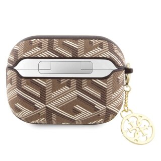 Guess GUAP2PGCE4CW Apple AirPods Pro 2 bőr tok + medál - barna