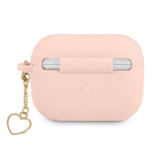 Guess Charm Heart GUAPLSCHSP Apple AirPods Pro 1 szilikon tok + medál - rózsaszín