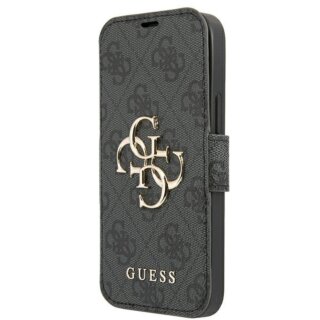 Guess GUBKP13X4GMGGR iPhone 13 Pro Max kinyitható bőr tok - szürke