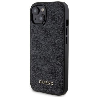 Guess GUBPM5P15S4GEMGK MagSafe iPhone 15 bőr hátlap tok + powerbank 5000mAh - fekete