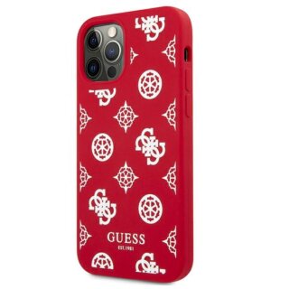 Guess Peony GUHCP12LLSPEWRE iPhone 12 Pro Max szilikon hátlap tok - piros