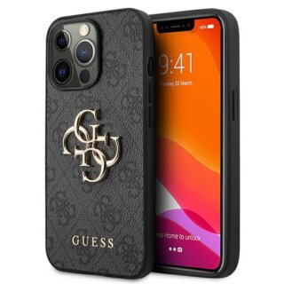 Guess GUHCP13L4GMGGR iPhone 13 Pro bőr hátlap tok - szürke