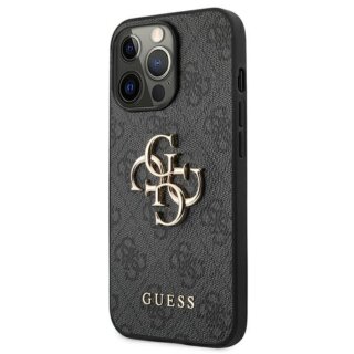 Guess GUHCP13L4GMGGR iPhone 13 Pro bőr hátlap tok - szürke