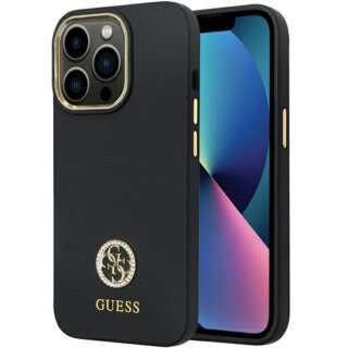 Guess GUHCP13LM4DGPK iPhone 13 / 13 Pro szilikon hátlap tok - fekete
