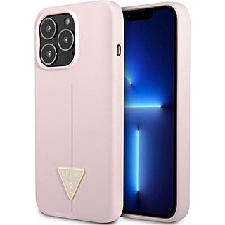 Guess GUHCP13LSLTGU iPhone 13 Pro szilikon hátlap tok - rózsaszín