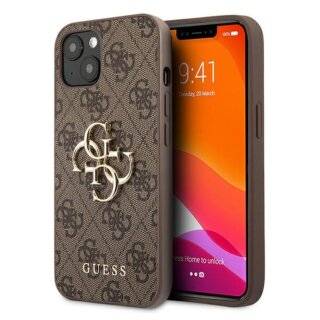 Guess GUHCP13M4GMGBR iPhone 13 bőr hátlap tok - barna