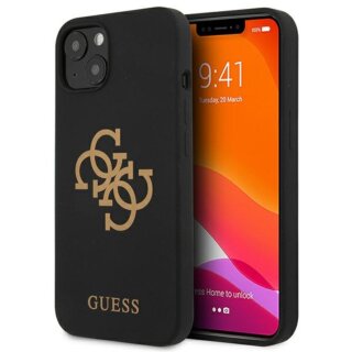 Guess GUHCP13SLS4GGBK iPhone 13 mini szilikon hátlap tok - fekete