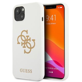 Guess GUHCP13SLS4GGWH iPhone 13 mini szilikon hátlap tok - fehér