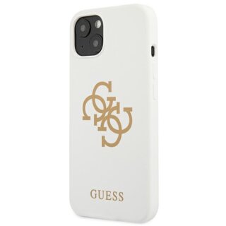 Guess GUHCP13SLS4GGWH iPhone 13 mini szilikon hátlap tok - fehér