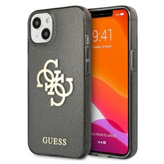 Guess GUHCP13SPCUGL4GBK iPhone 13 mini kemény hátlap tok - fekete