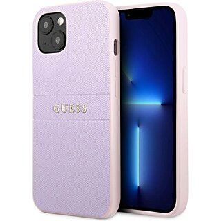 Guess Saffiano GUHCP13SPSASBPU iPhone 13 mini bőr hátlap tok - lila