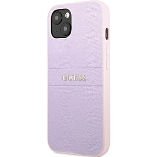 Guess Saffiano GUHCP13SPSASBPU iPhone 13 mini bőr hátlap tok - lila