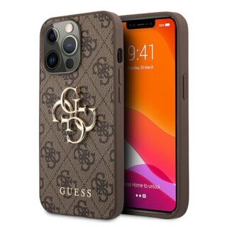 Guess GUHCP13X4GMGBR iPhone 13 Pro Max bőr hátlap tok - barna