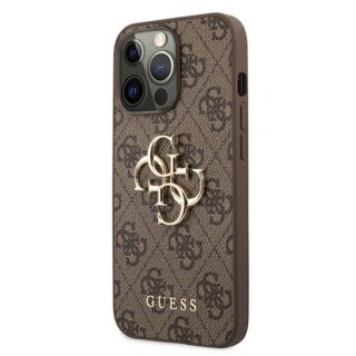 Guess GUHCP13X4GMGBR iPhone 13 Pro Max bőr hátlap tok - barna