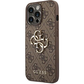Guess GUHCP14L4GMGBR iPhone 14 Pro bőr hátlap tok - barna