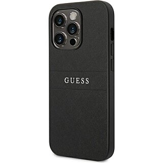 Guess GUHCP14LPSASBBK iPhone 14 Pro bőr hátlap tok - fekete