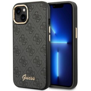Guess 4G Vintage GUHCP14MHG4SHK iPhone 14 Plus bőr hátlap tok - fekete