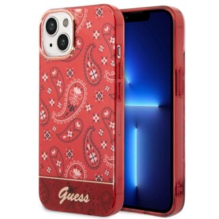 Guess GUHCP14MHGBNHR iPhone 14 Plus szilikon hátlap tok - piros