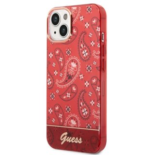 Guess GUHCP14MHGBNHR iPhone 14 Plus szilikon hátlap tok - piros