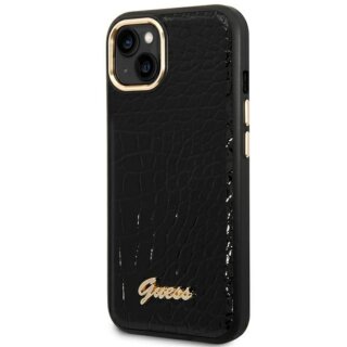 Guess Croco GUHCP14MHGCRHK iPhone 14 Plus bőr hátlap tok - fekete