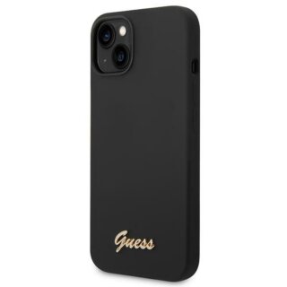 Guess Silicone Vintage GUHCP14MSLSMK iPhone 14 Plus szilikon hátlap tok - fekete