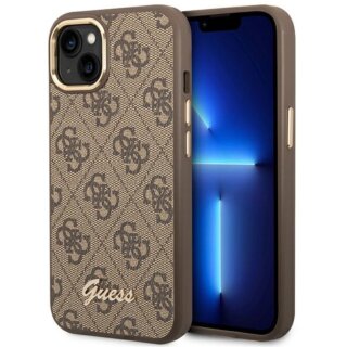 Guess GUHCP14SHG4SHW iPhone 14 bőr hátlap tok - barna