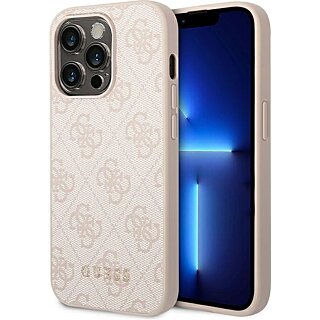 Guess GUHCP14XG4GFPI iPhone 14 Pro Max bőr hátlap tok - rózsaszín