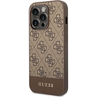 Guess GUHCP14XG4GLBR iPhone 14 Pro Max bőr hátlap tok - barna