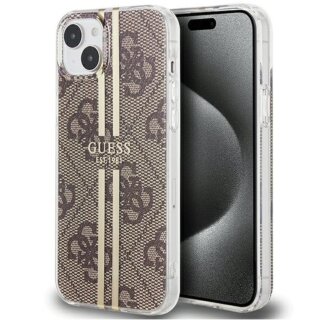 Guess GUHCP15MH4PSEGW iPhone 14 Plus / 15 Plus kemény hátlap tok - barna