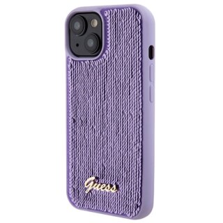 Guess GUHCP15SPSFDGSU iPhone 15 kemény hátlap tok - lila