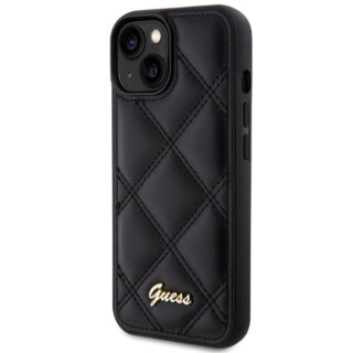 Guess GUHCP15SPSQSQSK iPhone 13 / 14 / 15 bőr hátlap tok - fekete