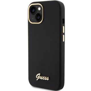 Guess GUHCP15SSMBSLK iPhone 15 szilikon hátlap tok - fekete