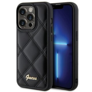 Guess GUHCP15XPSQSQSK iPhone 15 Pro Max bőr hátlap tok - fekete