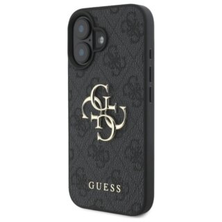 Guess GUHCP16M4GMGGR iPhone 16 Plus bőr hátlap tok - fekete