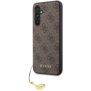 Guess GUHCS23FEGF4GBR Samsung Galaxy S23 FE bőr hátlap tok + medál - barna