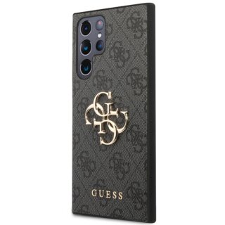 Guess GUHCS23L4GMGGR Samsung Galaxy S23 Ultra bőr hátlap tok - szürke