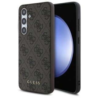 Guess GUHCS24FEG4GFBR Samsung Galaxy S24 FE bőr hátlap tok - barna