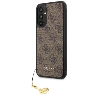 Guess GUHCSA34GF4GBR Samsung Galaxy A34 5G bőr hátlap tok + medál - barna