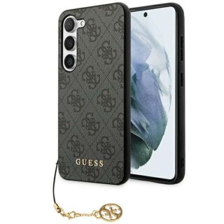 Guess GUHCSA35GF4GGR Samsung Galaxy A35 bőr hátlap tok + medál - fekete