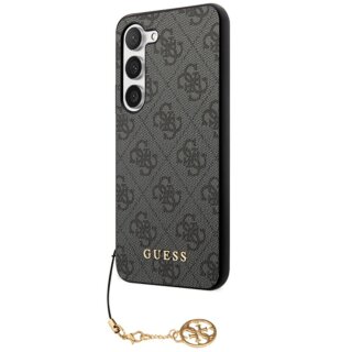 Guess GUHCSA35GF4GGR Samsung Galaxy A35 bőr hátlap tok + medál - fekete